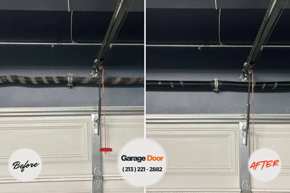 Before and after: garage door repair Humboldt, IA